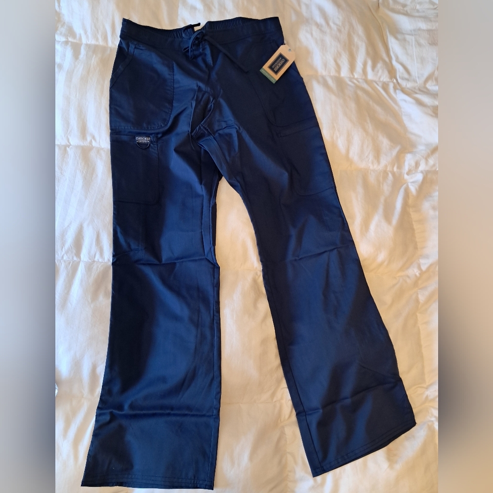 Navy Scrub Pants Cherokee Authentic Workwear RevolutionModern Classic Tall Large